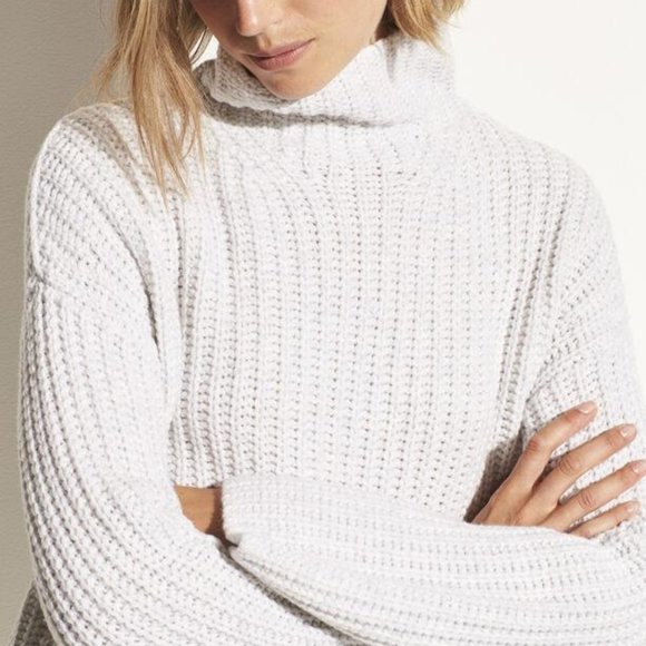 NWT Vince Lofty Wool Blend Funnel Neck Sweater - Picture 4 of 9